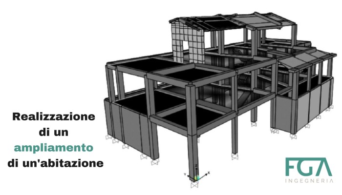 Realizzazione di un ampliamento di un'abitazione