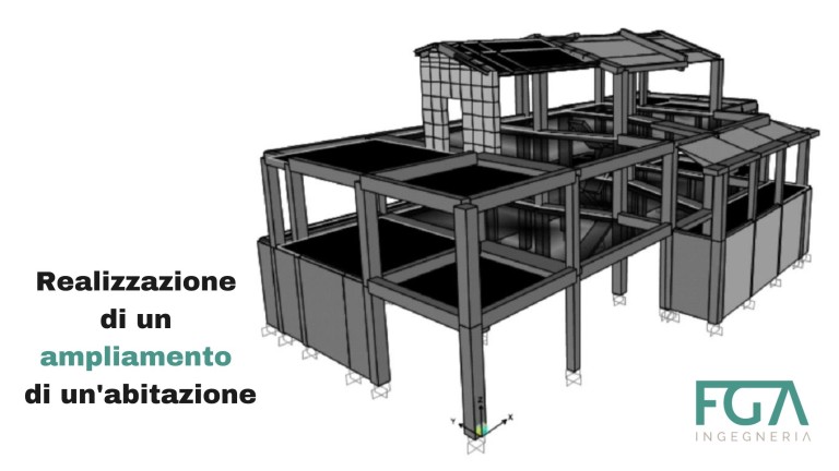 Realizzazione di un ampliamento di un'abitazione